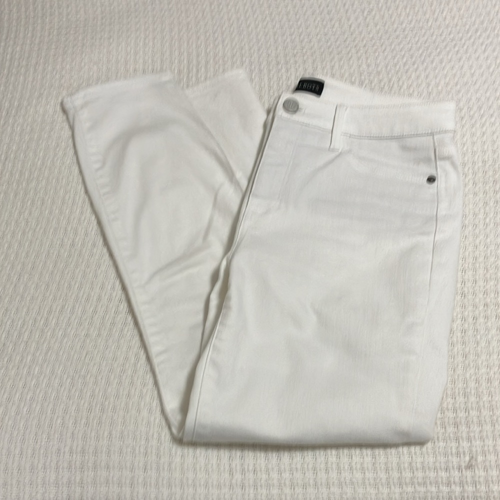 Talbots white denim Capri